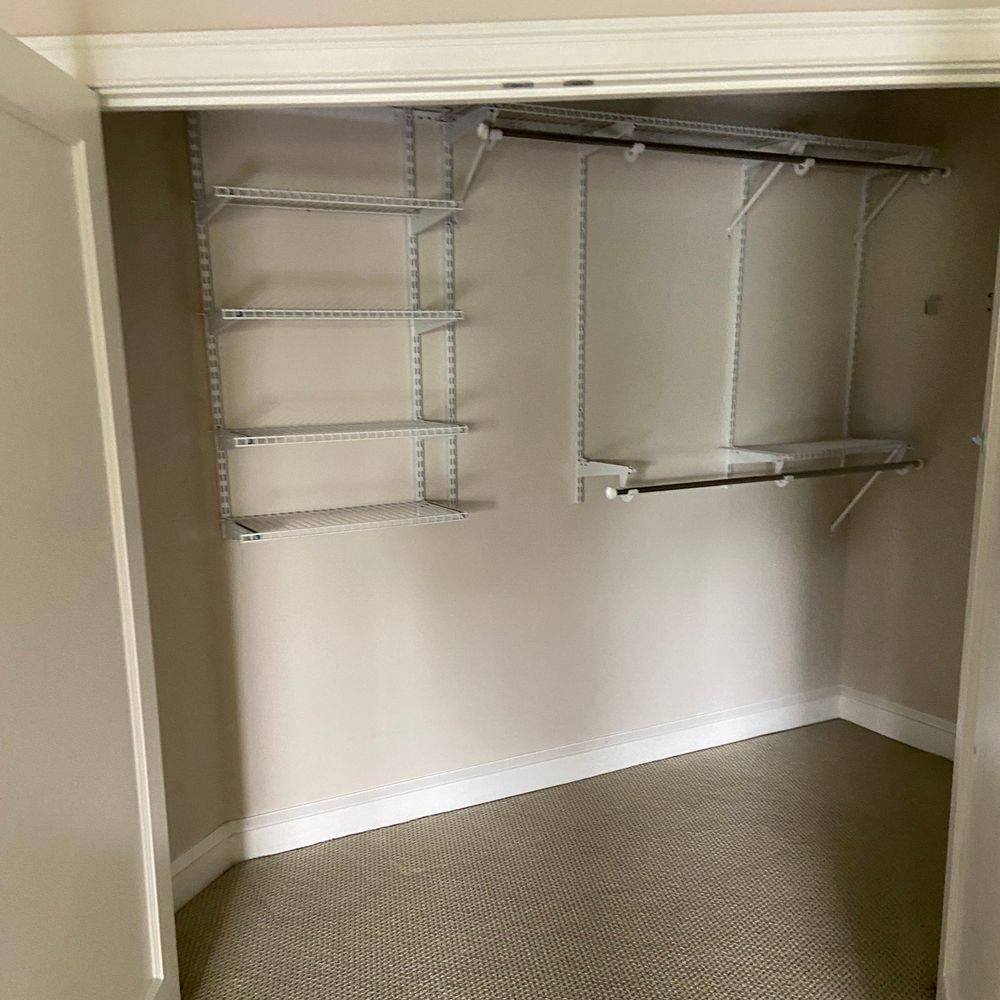 Cleaned and organized closet space